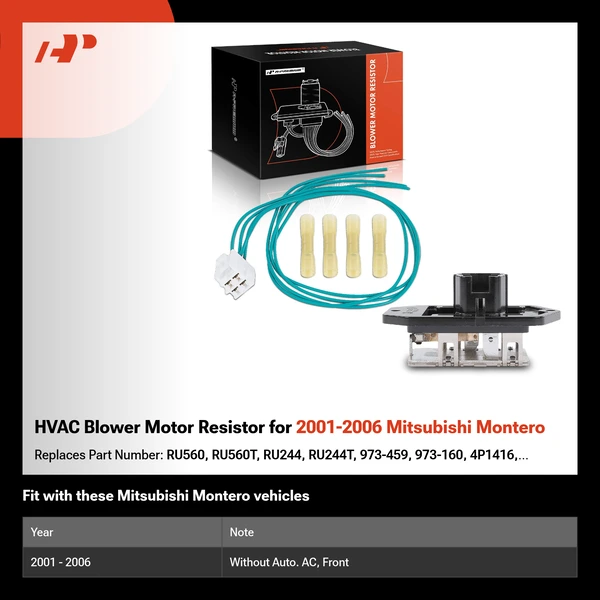 HVAC Blower Motor Resistor for 2001-2006 Mitsubishi Montero