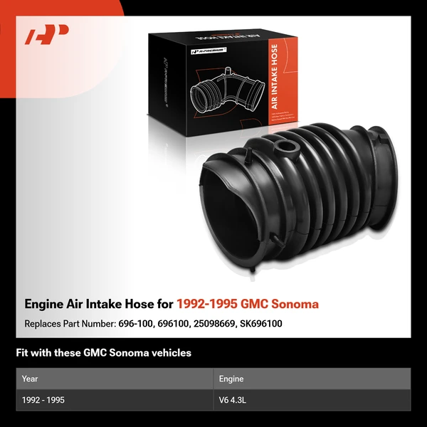 Engine Air Intake Hose for 1992-1995 GMC Sonoma