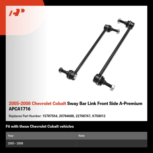 2005-2008 Chevrolet Cobalt Sway Bar Link Front Side A-Premium APCA1716