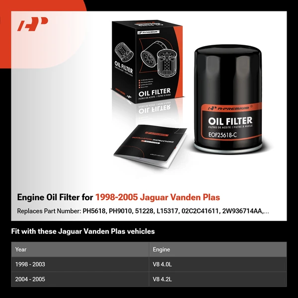 Engine Oil Filter for 1998-2005 Jaguar Vanden Plas