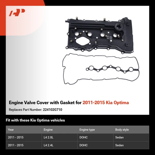 Engine Valve Cover with Gasket for 2011-2015 Kia Optima