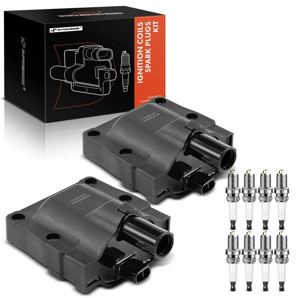 1992-1997 Lexus SC400 Ignition Coil and Spark Plug Kit Set of A Set of 10 Iridium Series, 2-Pin Terminal A-Premium APIC0774