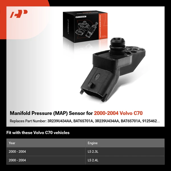 Manifold Pressure (MAP) Sensor for 2000-2004 Volvo C70