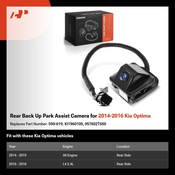 Rear Back Up Park Assist Camera for 2014-2016 Kia Optima