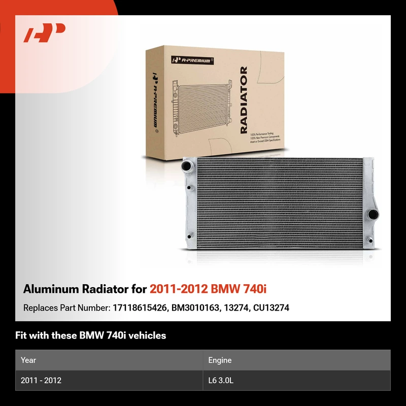 Aluminum Radiator for 2011-2012 BMW 740i