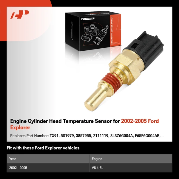 Engine Cylinder Head Temperature Sensor for 2002-2005 Ford Explorer