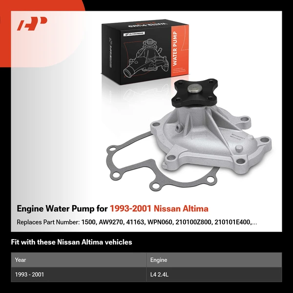 Engine Water Pump for 1993-2001 Nissan Altima