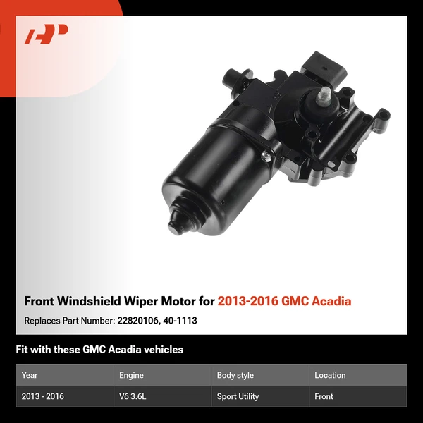 Front Windshield Wiper Motor for 2013-2016 GMC Acadia