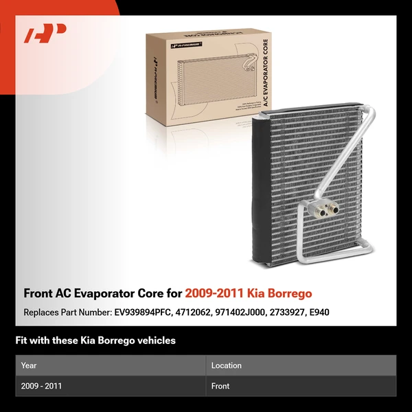 Front AC Evaporator Core for 2009-2011 Kia Borrego