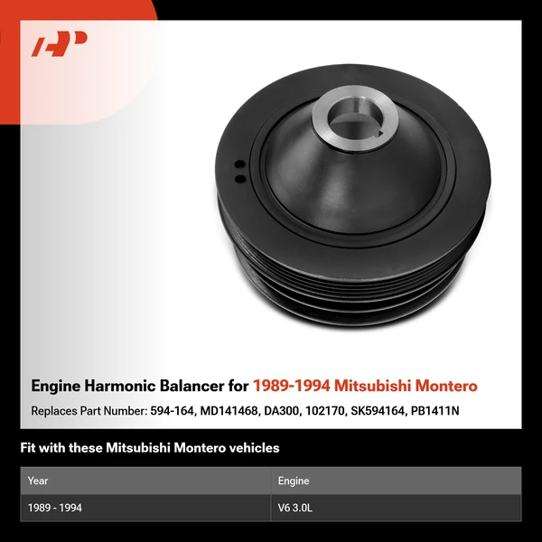Engine Harmonic Balancer for 1989-1994 Mitsubishi Montero