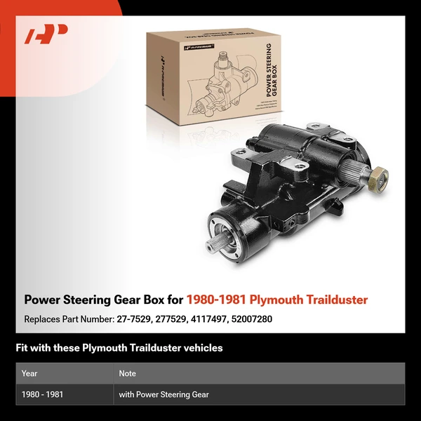 Power Steering Gear Box for 1980-1981 Plymouth Trailduster