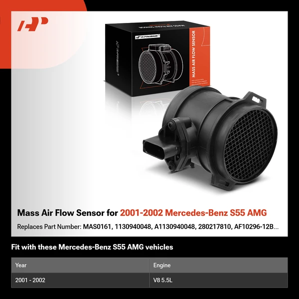 Mass Air Flow Sensor for 2001-2002 Mercedes-Benz S55 AMG