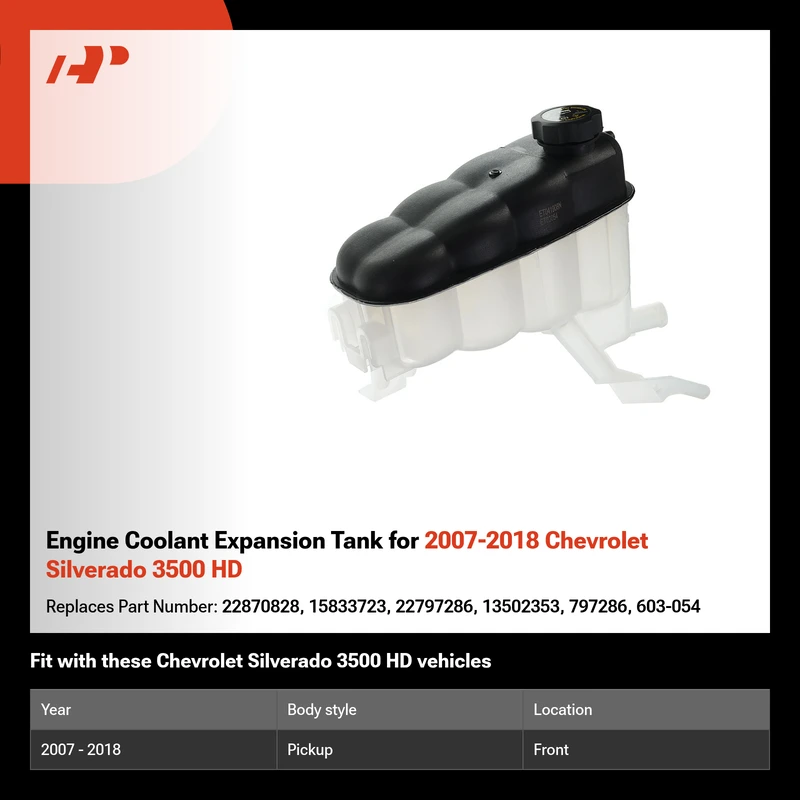 Engine Coolant Expansion Tank for 2007-2018 Chevrolet Silverado 3500 HD