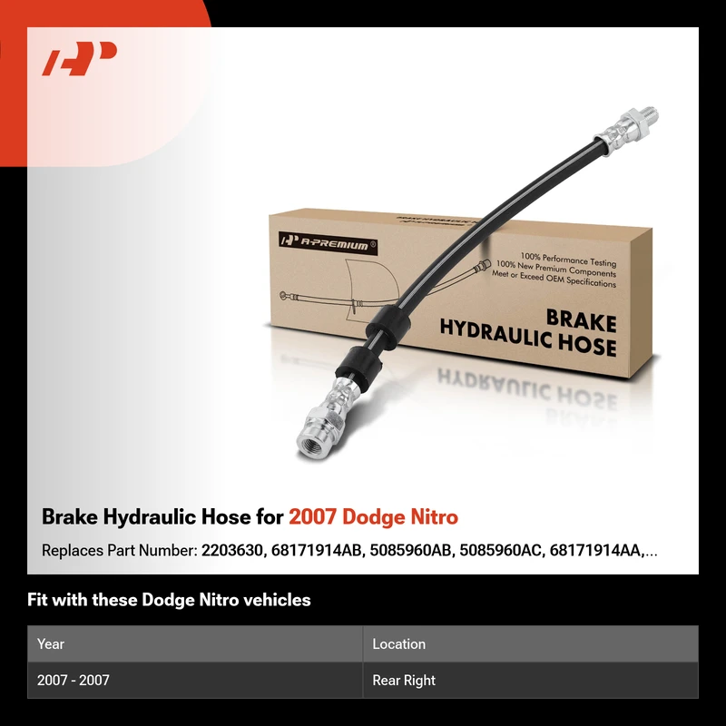 Brake Hydraulic Hose for 2007 Dodge Nitro