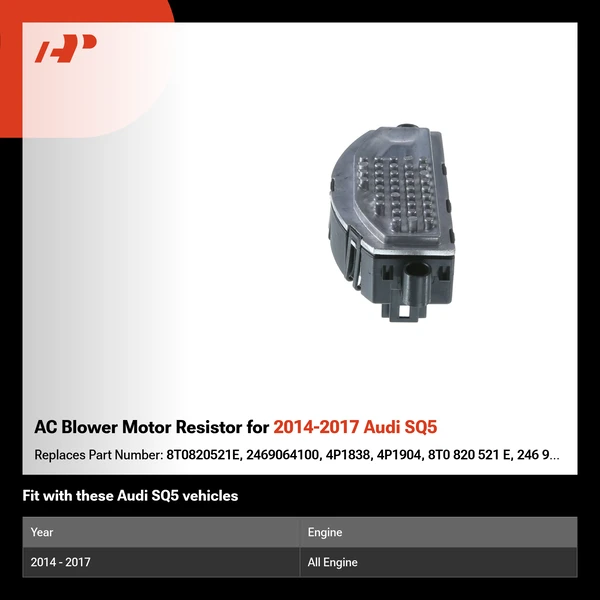 AC Blower Motor Resistor for 2014-2017 Audi SQ5