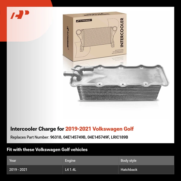 Intercooler Charge for 2019-2021 Volkswagen Golf