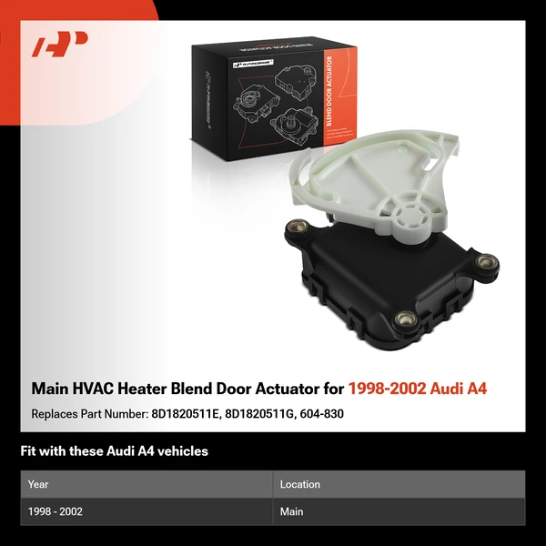 Main HVAC Heater Blend Door Actuator for 1998-2002 Audi A4