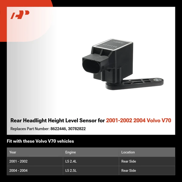 Rear Headlight Height Level Sensor for 2001-2002 2004 Volvo V70