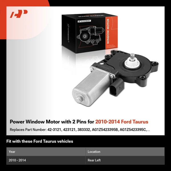 Power Window Motor with 2 Pins for 2010-2014 Ford Taurus