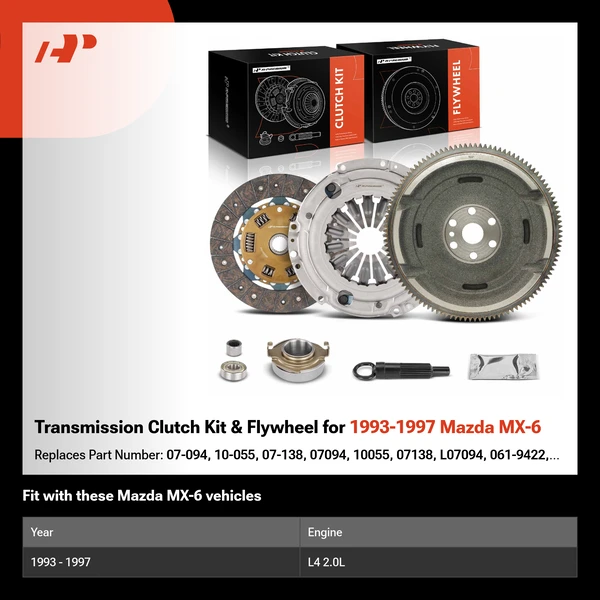 Transmission Clutch Kit & Flywheel for 1993-1997 Mazda MX-6