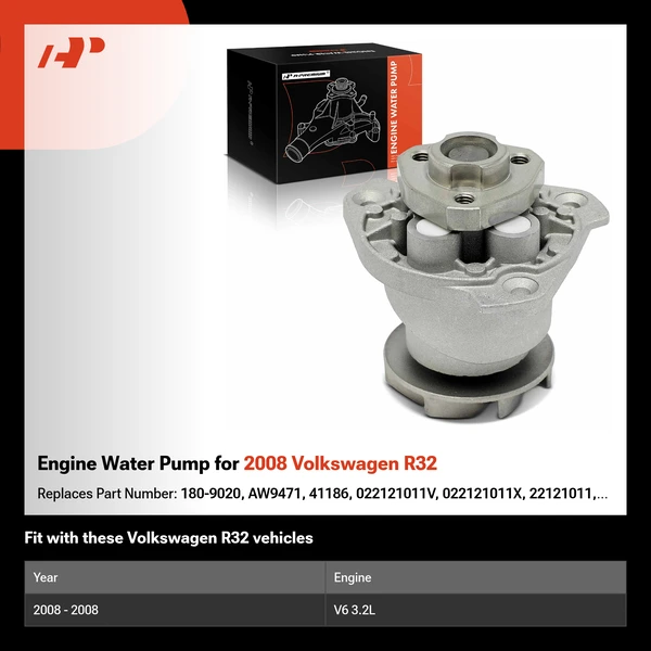 Engine Water Pump for 2008 Volkswagen R32