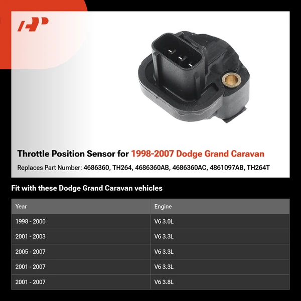 Throttle Position Sensor for 1998-2007 Dodge Grand Caravan