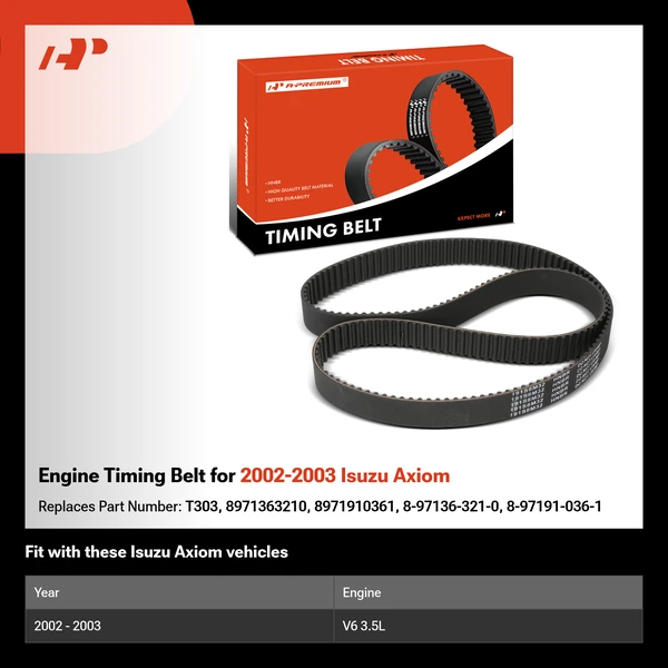 Engine Timing Belt for 2002-2003 Isuzu Axiom