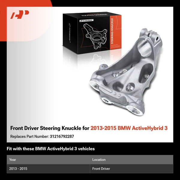 Front Driver Steering Knuckle for 2013-2015 BMW ActiveHybrid 3