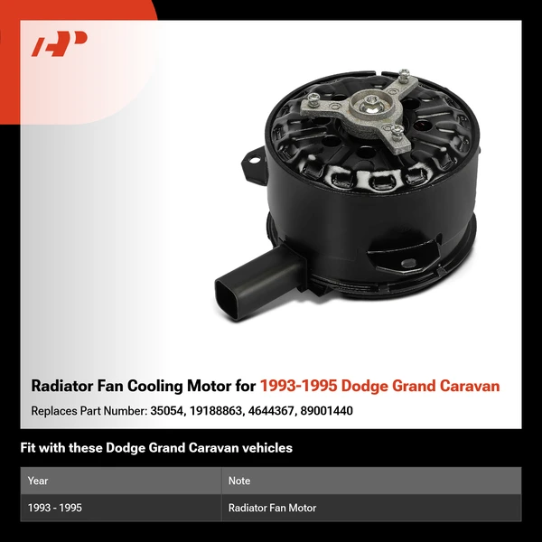 Radiator Fan Cooling Motor for 1993-1995 Dodge Grand Caravan