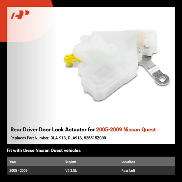 Rear Driver Door Lock Actuator for 2005-2009 Nissan Quest