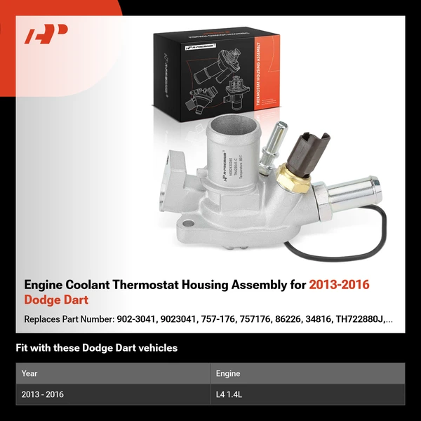 Engine Coolant Thermostat Housing Assembly for 2013-2016 Dodge Dart