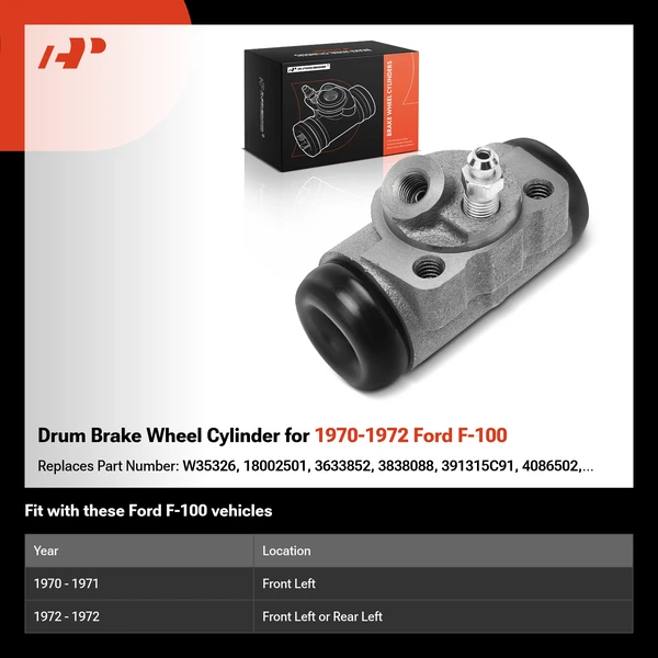 Drum Brake Wheel Cylinder for 1970-1972 Ford F-100