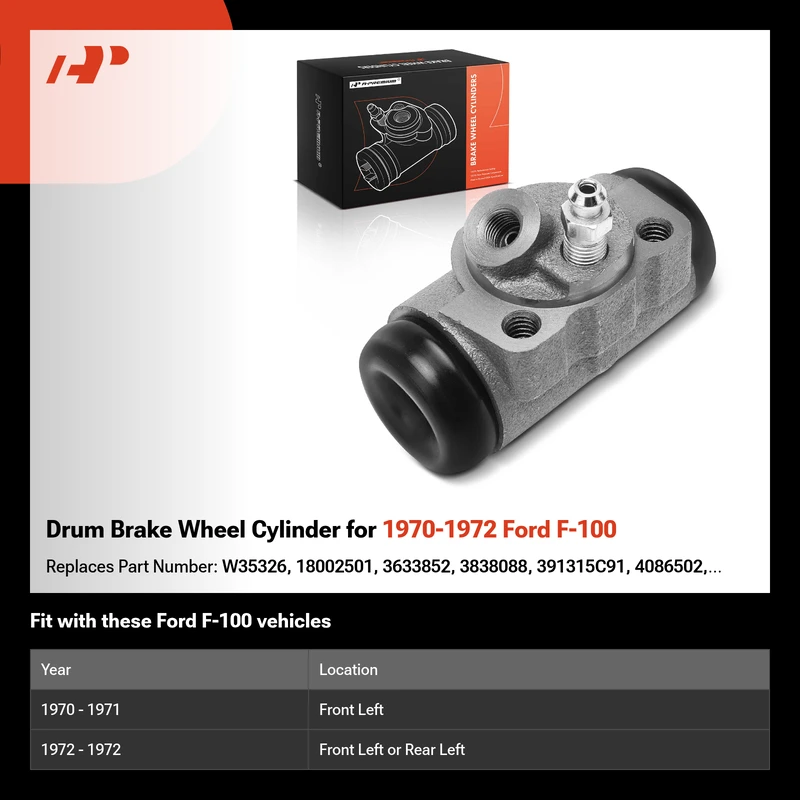Drum Brake Wheel Cylinder for 1970-1972 Ford F-100