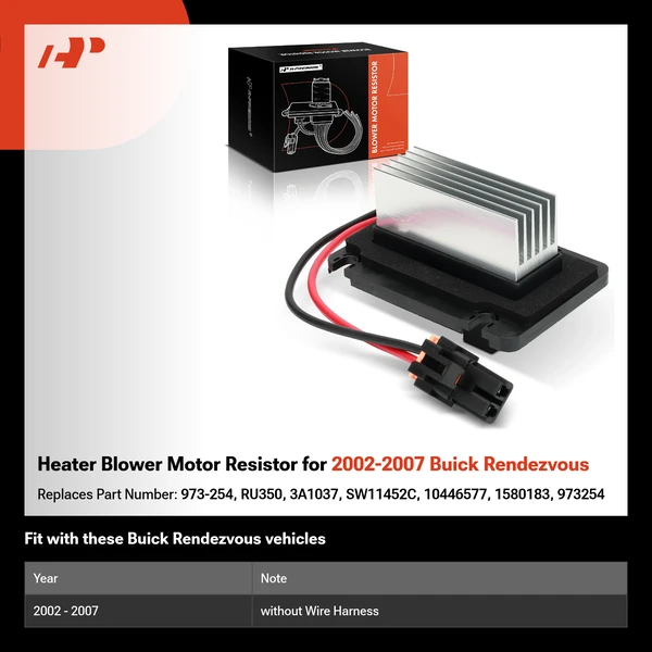 Heater Blower Motor Resistor for 2002-2007 Buick Rendezvous