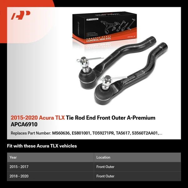 2015-2020 Acura TLX Tie Rod End Front Outer A-Premium APCA6910