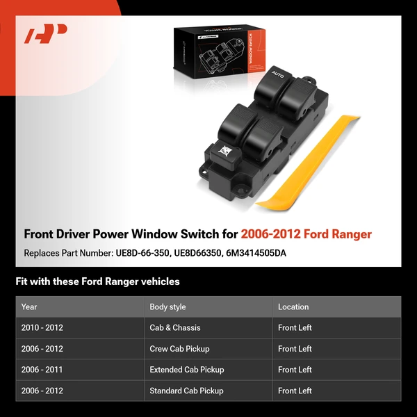 Front Driver Power Window Switch for 2006-2012 Ford Ranger