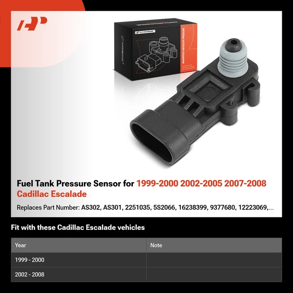 Fuel Tank Pressure Sensor for 1999-2000 2002-2005 2007-2008 Cadillac Escalade