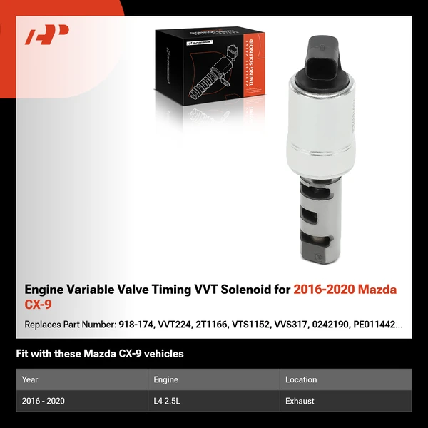 Engine Variable Valve Timing VVT Solenoid for 2016-2020 Mazda CX-9