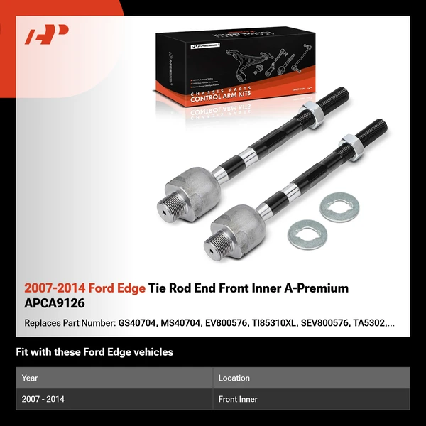 2007-2014 Ford Edge Tie Rod End Front Inner A-Premium APCA9126