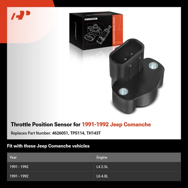 Throttle Position Sensor for 1991-1992 Jeep Comanche