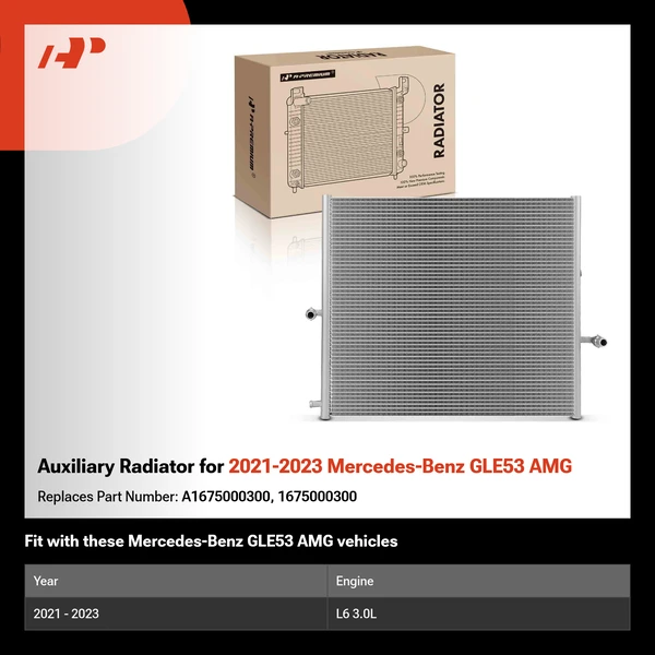 Auxiliary Radiator for 2021-2023 Mercedes-Benz GLE53 AMG