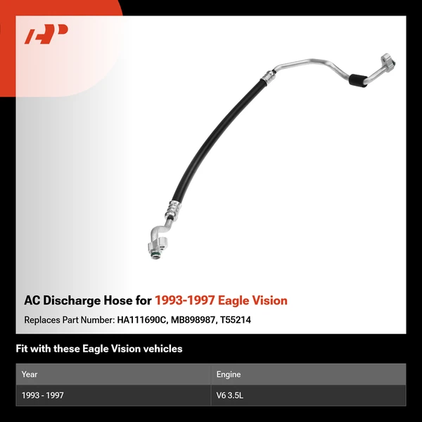 AC Discharge Hose for 1993-1997 Eagle Vision