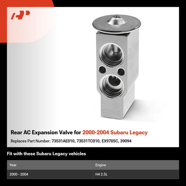Rear AC Expansion Valve for 2000-2004 Subaru Legacy