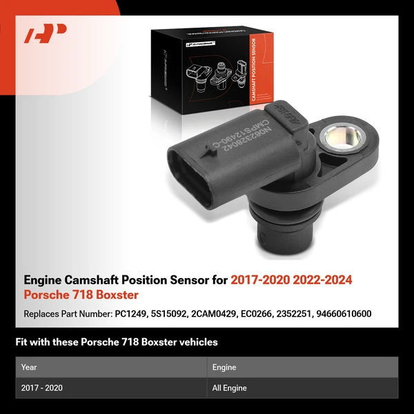 Engine Camshaft Position Sensor for 2017-2020 2022-2024 Porsche 718 Boxster
