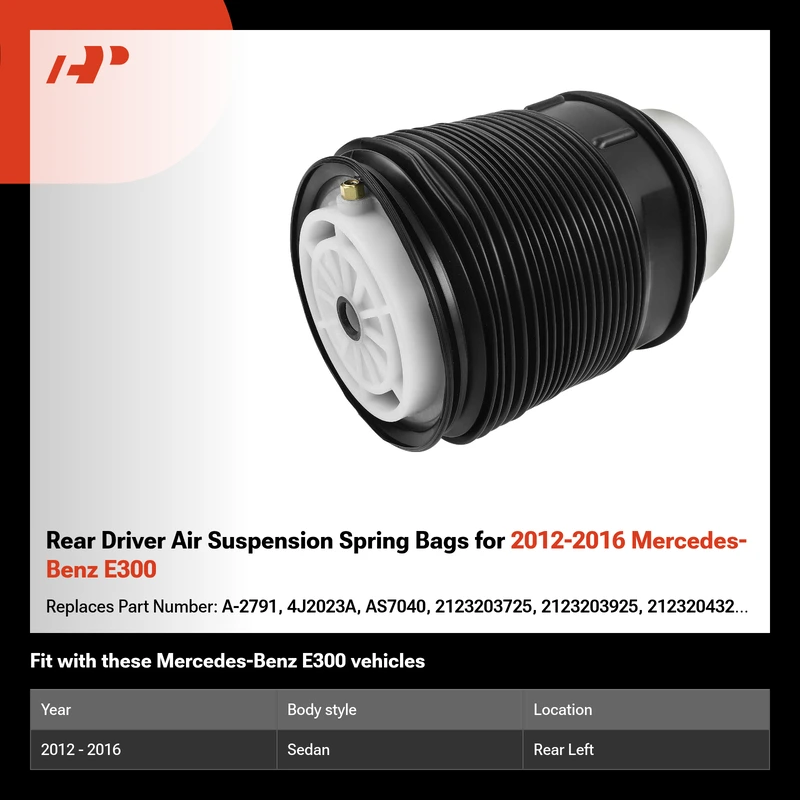 Rear Driver Air Suspension Spring Bags for 2012-2016 Mercedes-Benz E300