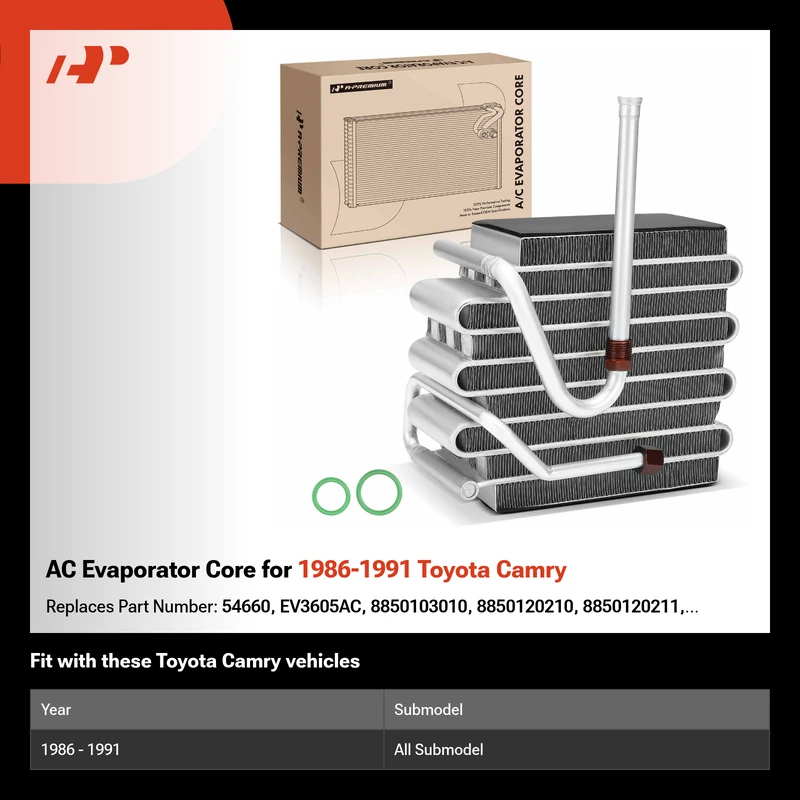 AC Evaporator Core for 1986-1991 Toyota Camry