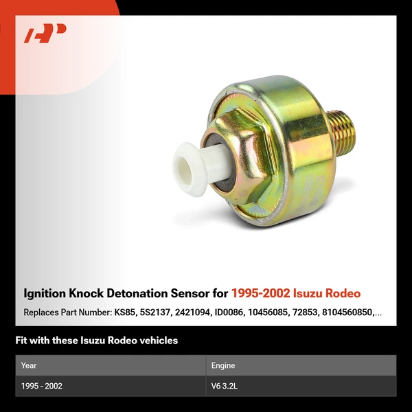 Ignition Knock Detonation Sensor for 1995-2002 Isuzu Rodeo
