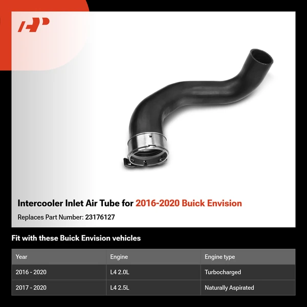 Intercooler Inlet Air Tube for 2016-2020 Buick Envision