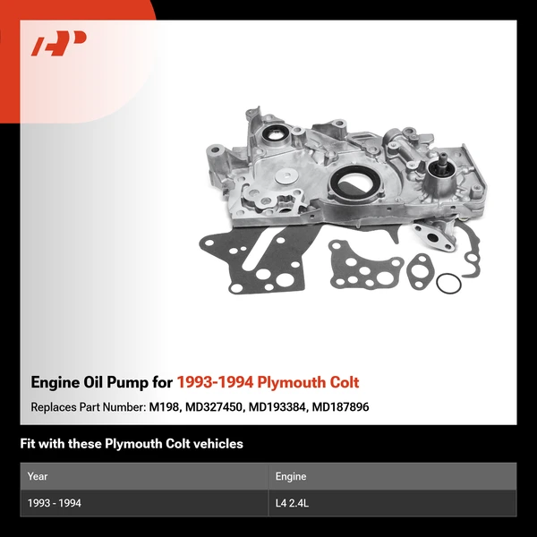 Engine Oil Pump for 1993-1994 Plymouth Colt