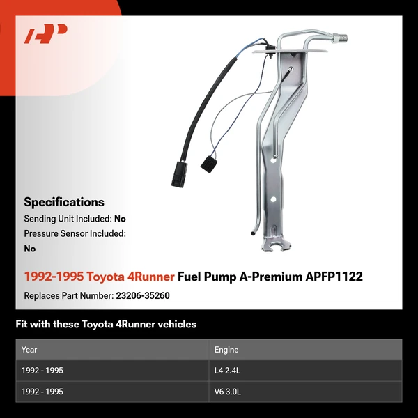 1992-1995 Toyota 4Runner Fuel Pump A-Premium APFP1122